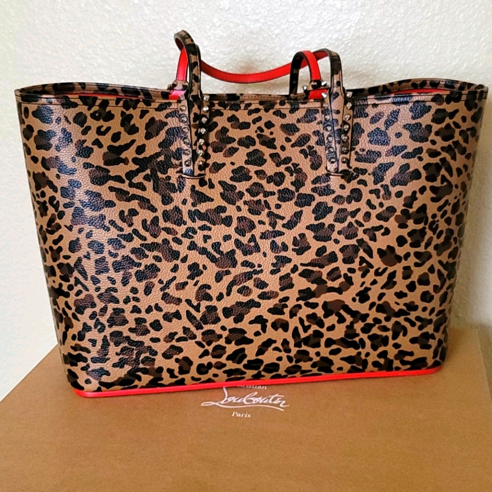 Christian Louboutin Large Cabata Leopard Print